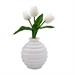 Vaso tondo piccolo bianco (Tulipani a parte)