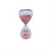Clessidra con cuore rosa interno e sabbia