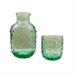 Caraffa in vetro con bicchiere, verde