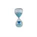 Clessidra con cuore azzurro interno e sabbia