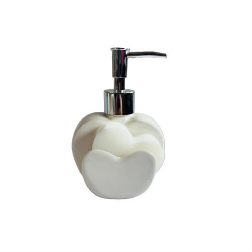 Dispenser di sapone con spugnetta, bianco