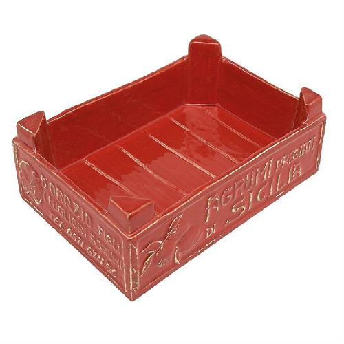 Cassetta frutta in ceramica Virginia casa ROSSA
