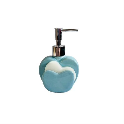 Dispenser di sapone con spugnetta,azzurro