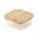 Contenitore in vetro con tappo in legno