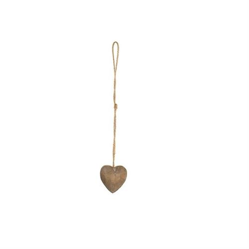 Decoro cuore in legno naturale