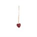 Decoro cuore in legno rosso