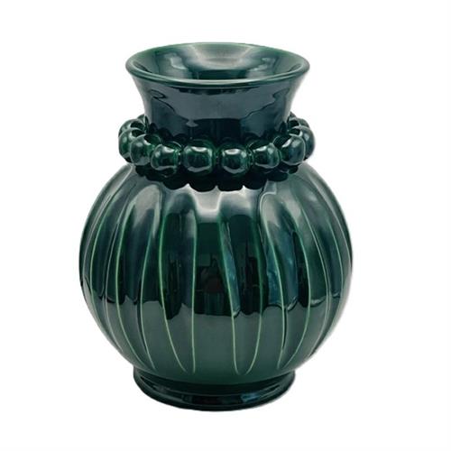 Vaso piccolo con perle, verde