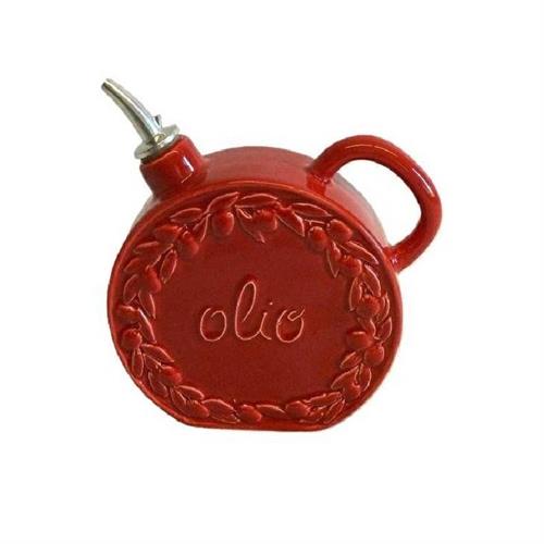 Ampollina olio con manico, rosso Osteria Virginia Casa