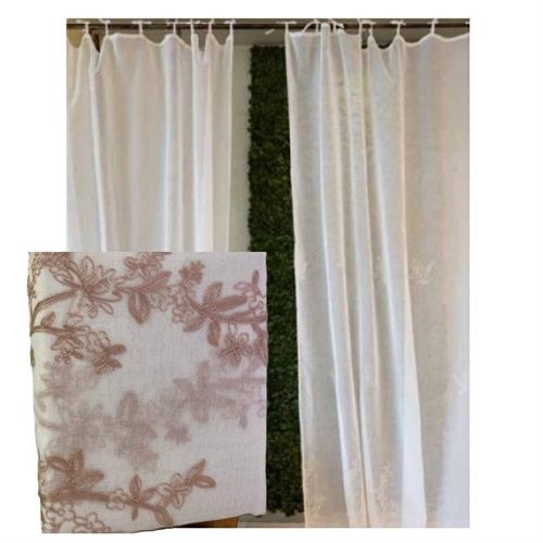 Tenda Starlette con ricamo rosa