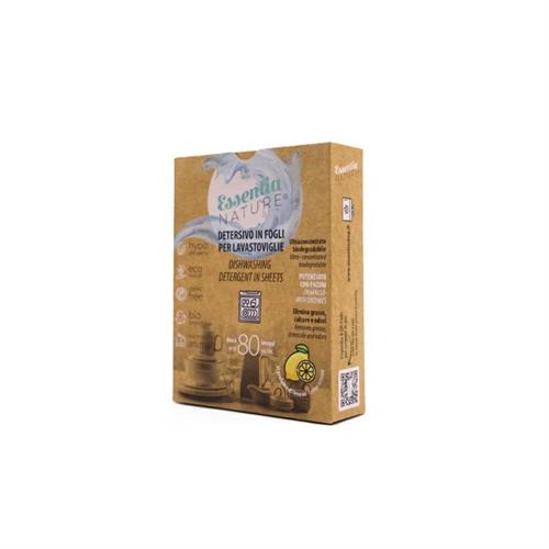 Detersivo in fogli ecologico lavastoviglie 40fogli=80 lavaggi Essentia