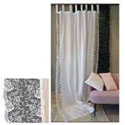 Tenda Cloe bianca con pizzo laterale l'Atelier17