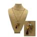 Collana con cuore e ciuffo viola
