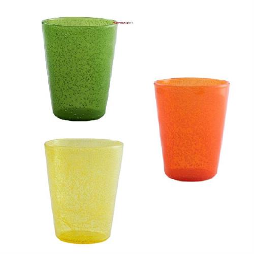 Bicchiere Memento Synth Lime, Yellow & Orange (3PZ)