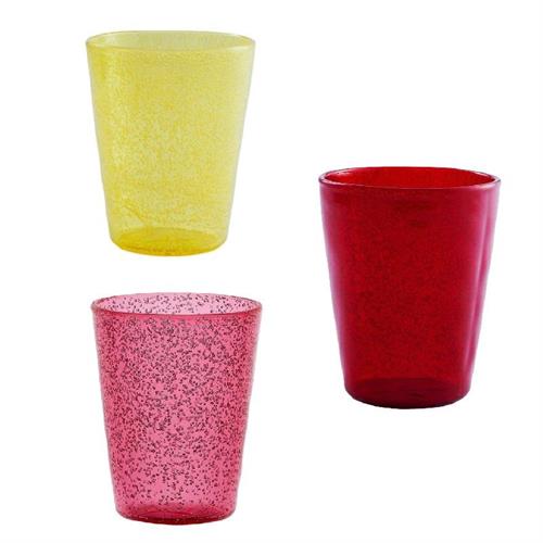 Bicchiere Memento Synth Yellow, Red & Strawberry (3PZ)