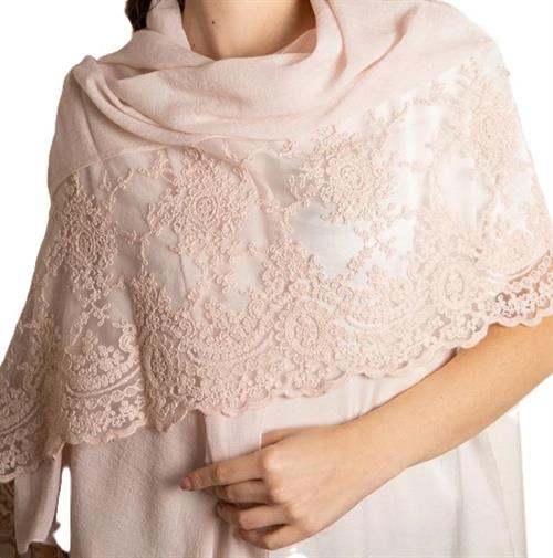Pashmina Costanza rosa cipria Chez Moi