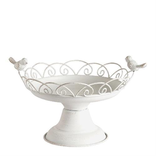 Alzata in metallo sbiancato Oiseaux Mathilde M.
