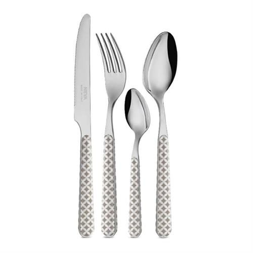 Servizio 48 posate Neva Optical Collection tortora