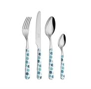 Servizio 24 posate Neva Shell blu