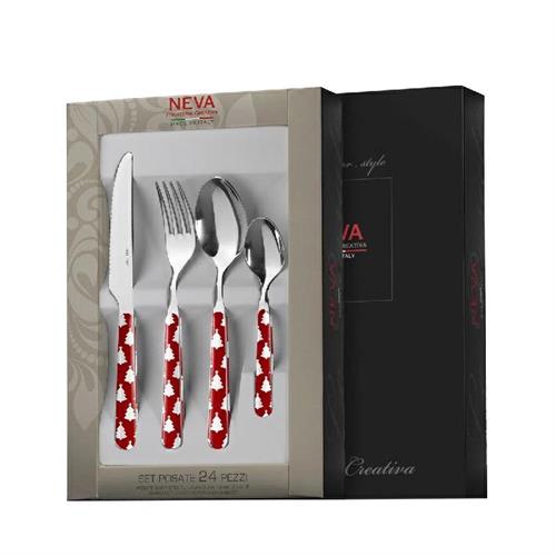 Servizio 24 posate Neva Christmas Alberi