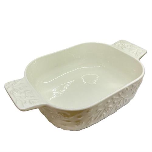 Pirofila in porcellana bianca piccola