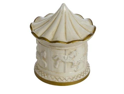 Scatola giostra Circus Bianco e Oro Virginia Casa