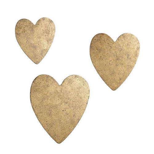 Set 3 cuori decorativi in metallo - Mathilde MDDMDMDM0012
