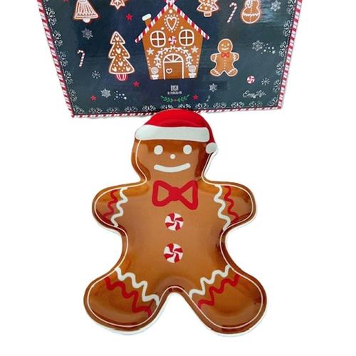 Piatto sagomato in porcellana Gingerbread