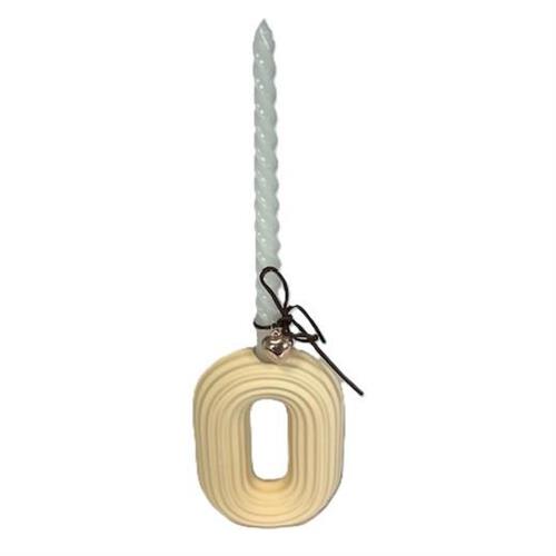 Candelabro ovale con cuoricino e candela