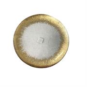 Sottopiatto in vetro con bordo oro