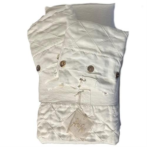 Set lenzuolo matrimoniale con federe - ricamo geometrico