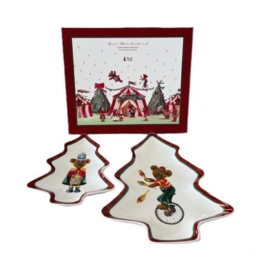 Set 2 piatti albero Bear con scatola