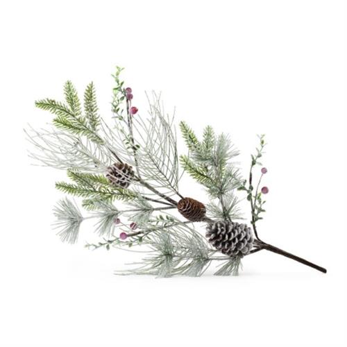 Ramo pino artificiale effetto ghiaccio