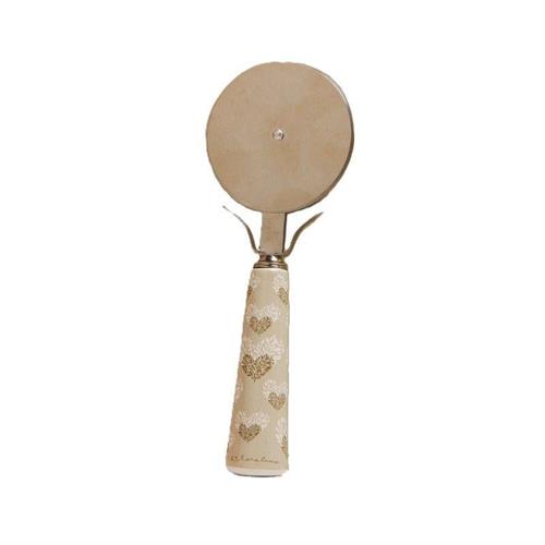 Tagliapizza in ceramica con decoro cuori