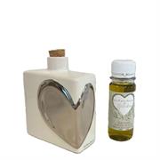 Oliera con decoro cuore silver e olio biologico