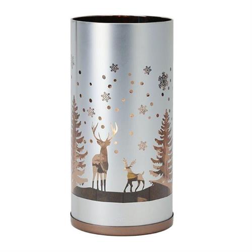 Lampada vetro ambra paesaggio Natale