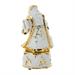 Carillon Babbo Natale porcellana Bianco oro