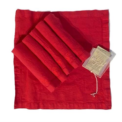 Cofanetto 6 tovaglioli in lino Bolero Arte Pura