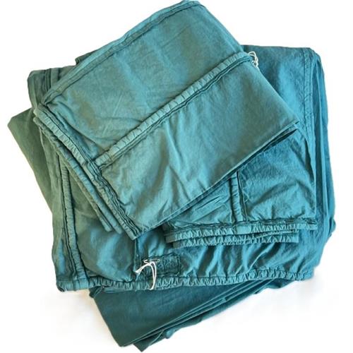 Completo letto matrimoniale in puro cotone Lago Arte Pura