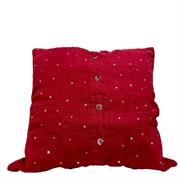 Coppia di federe in lino con bottoni Agoya e cristalli Arte Pura