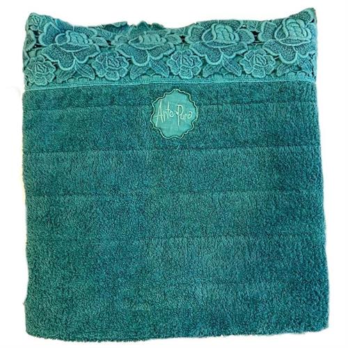 Tappeto in spugna con bordo pizzo rose Arte pura