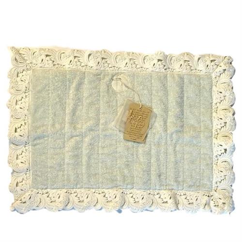 Tappeto in spugna con applicazione pizzo Armonia Arte Pura