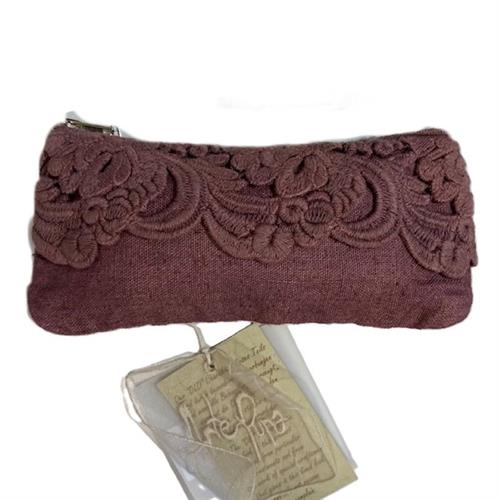 Astuccio in lino con pizzo armonia Arte Pura