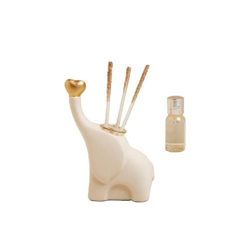 Elefantino cuore oro diffusore di profumo per ambiente