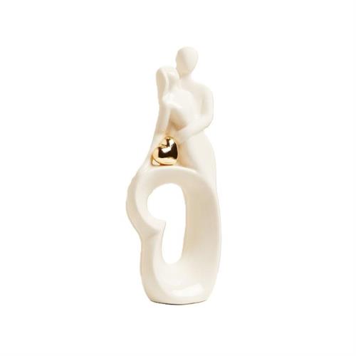 Statua coppia cuore oro