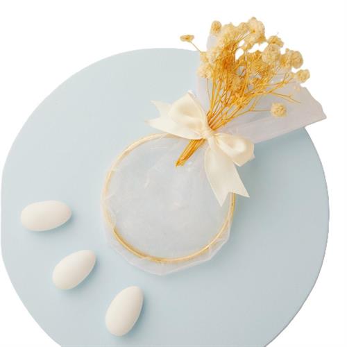 Portaconfetti con fiorellini avorio