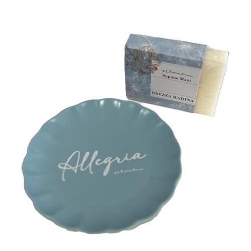 Piattino Allegria con sapone Brezza Marina