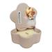 Scatolina in ceramica rosa con candela profumata, deco angioletto bimba