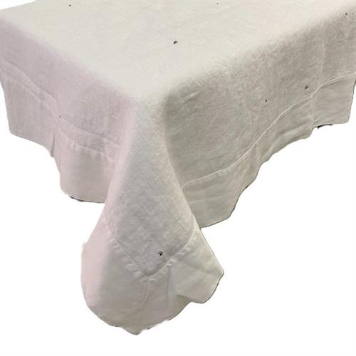 Tovaglia in lino tempestata di cristalli Arte Pura