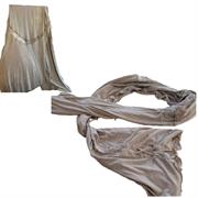 Kefiah caschmere gesso old e pizzo Arte Pura