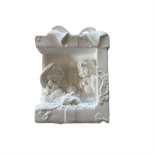 Natività di gesso con confezione regalo